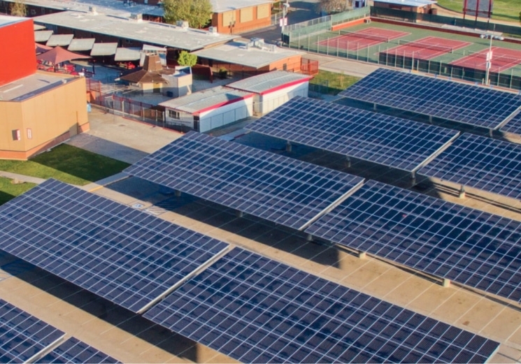education hero Solar panel installation at a school
